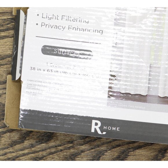 NEW Regal Home Grommet Top Light-Filtering Single Curtain Panel White 38x63 - Picture 7 of 7